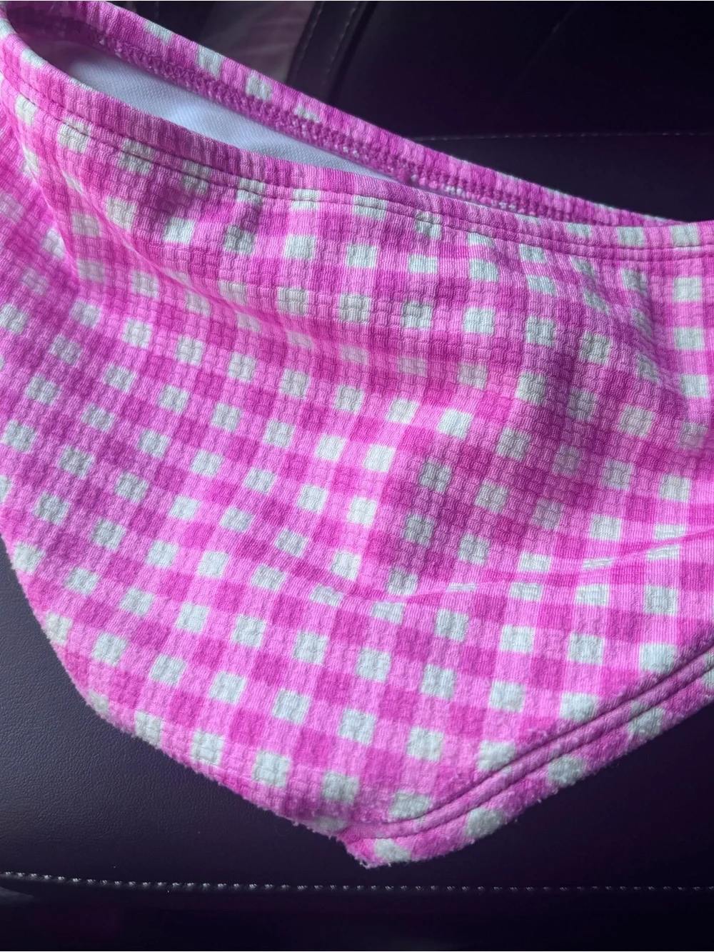 Cat & Jack Pink Polka Dot & Gingham Bikini Bottoms size XS 4/5